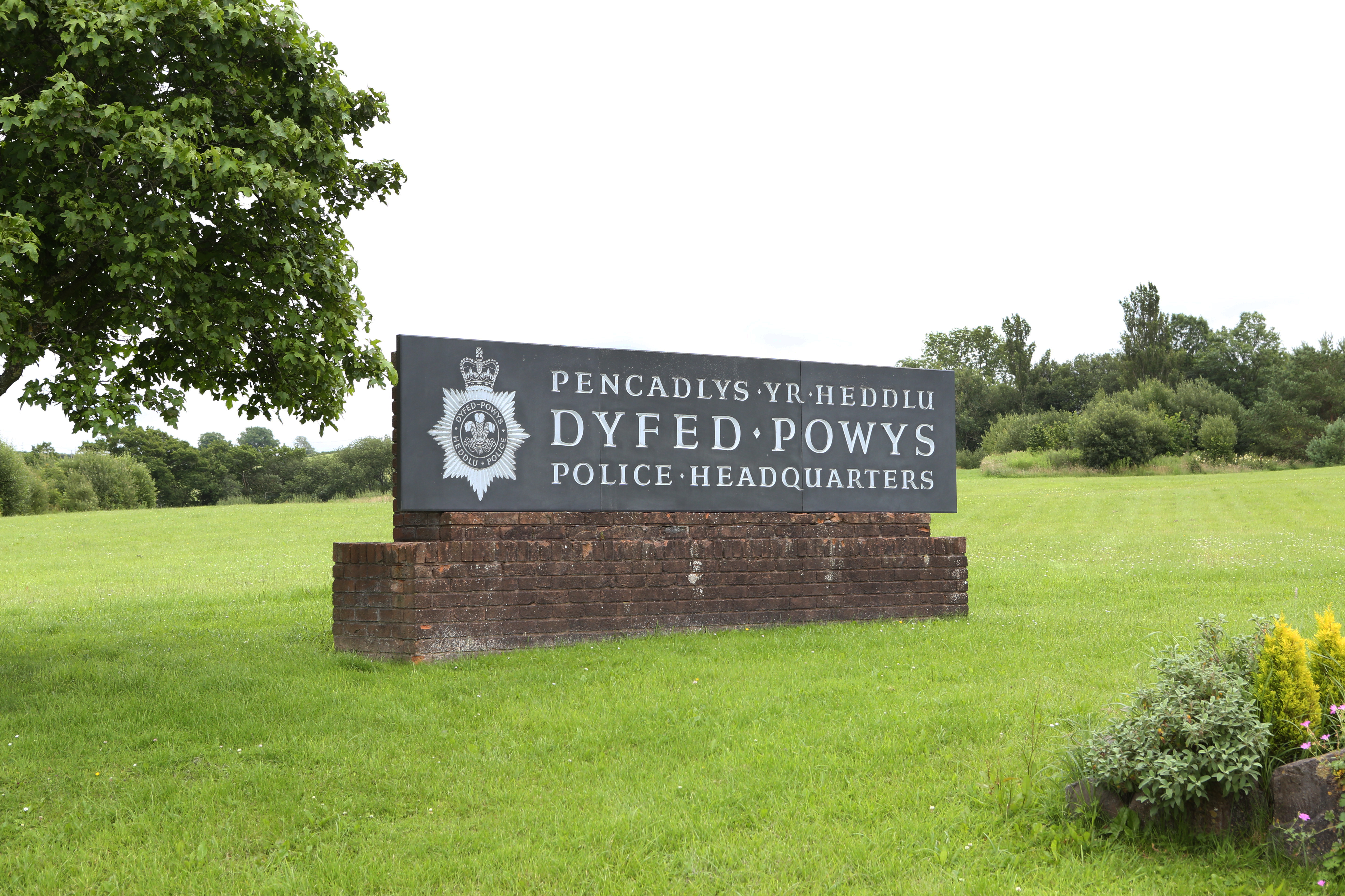 A picture of the sign outside the force HQ
