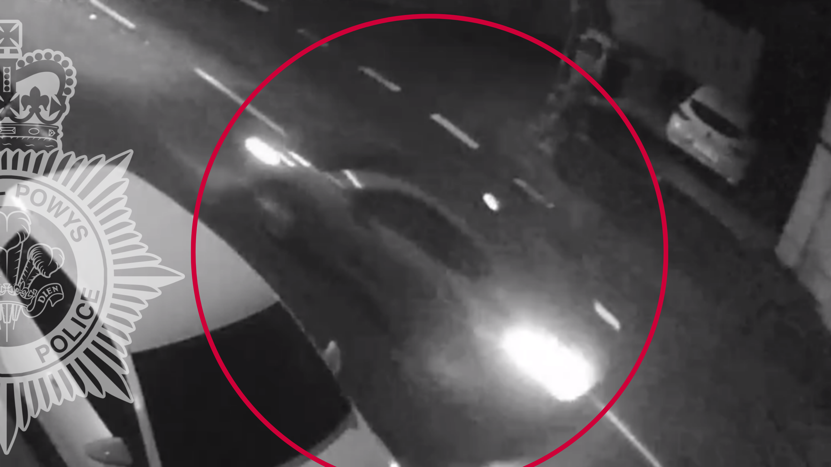 CCTV image of a car