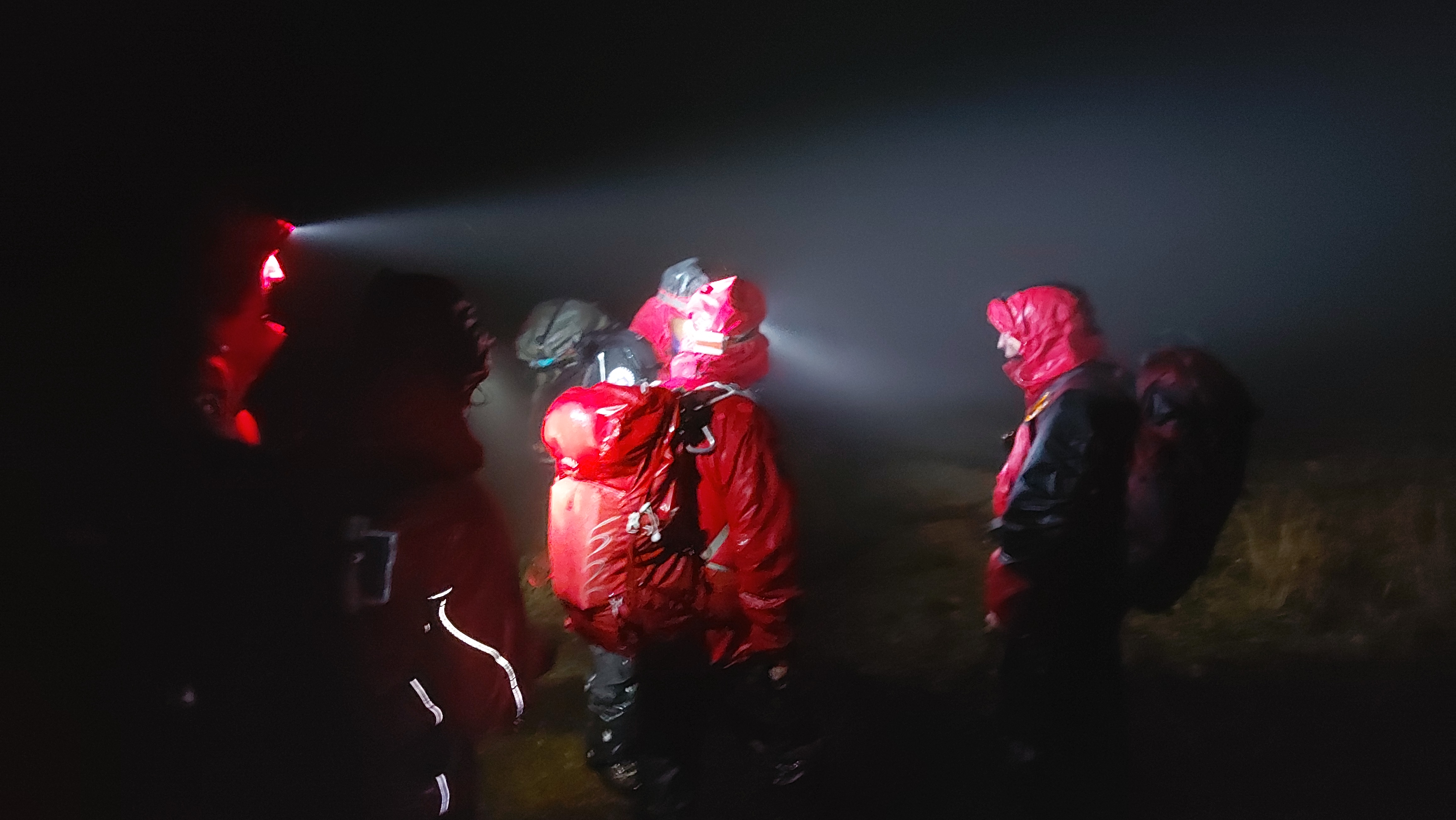 Western Beacons Mountain Rescue Team searching for a lost walker