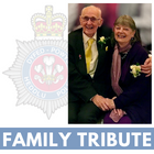 an image of Michael and Mary McDonald next to the words 'family tribute'