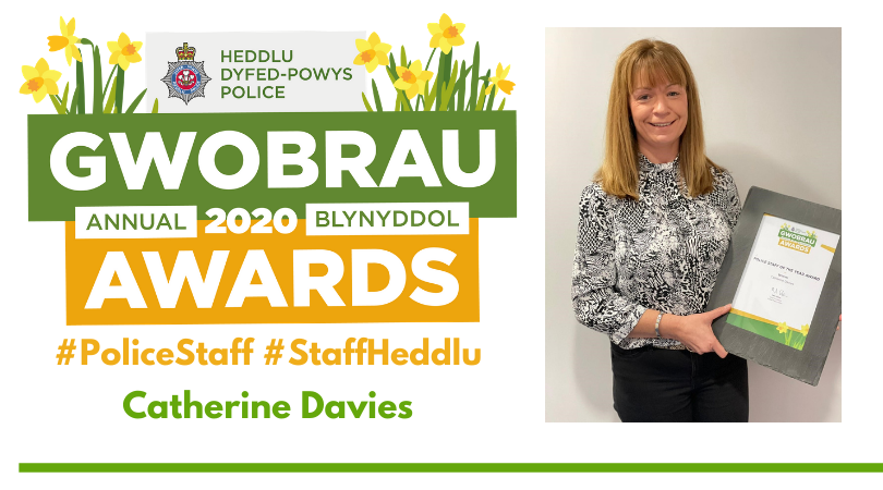 ICT Product and Programme Manager, Catherine Davies who won the 2020 Police Staff of the Year award