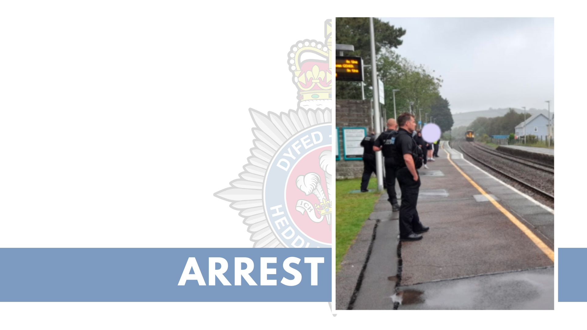 Police arrested a teenage boy at Ferryside train station
