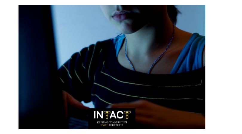 Stock image of a teenage girl using a computer