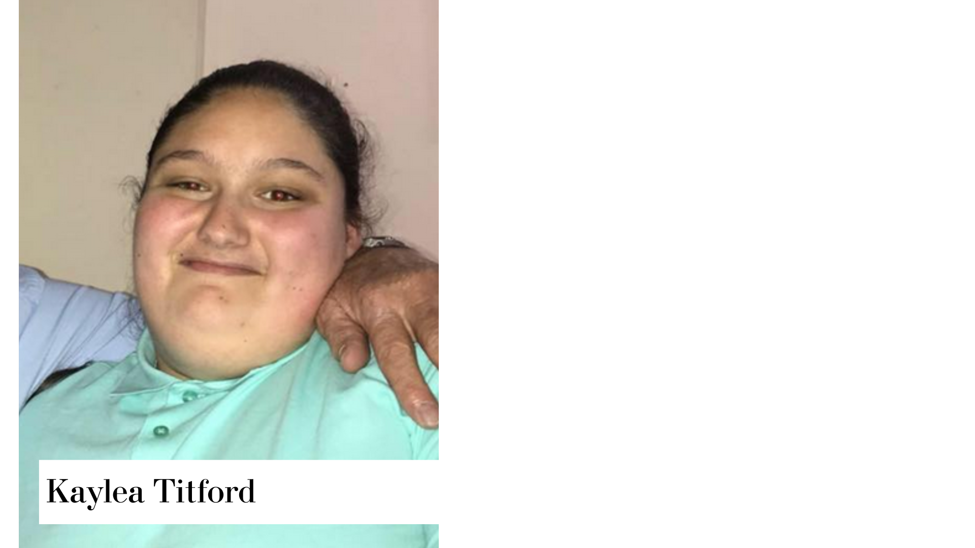 16-year-old Kaylea Titford, who died at her home in October 2020