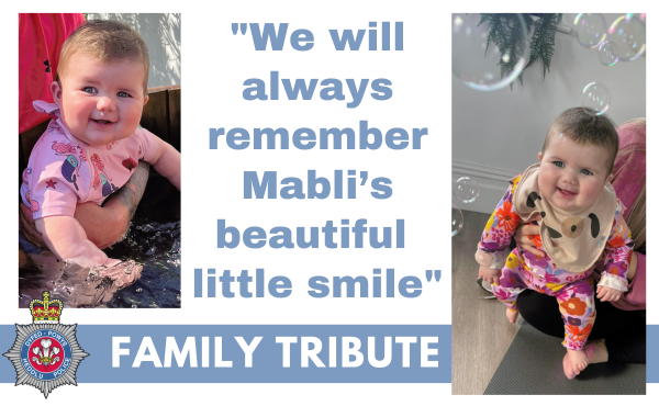 An image of Mabli next to a quote from the family