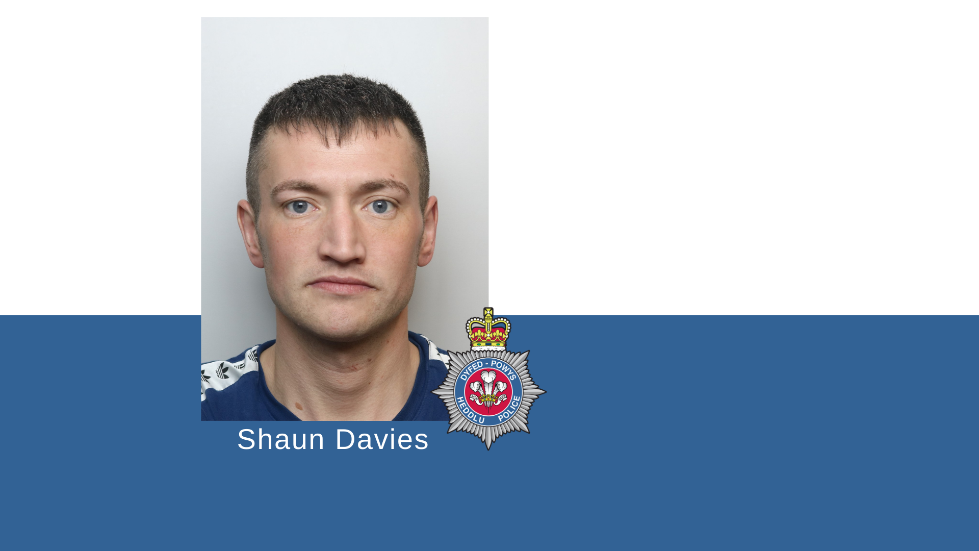 Custody image of Shaun Davies who has been jailed for dangerous driving
