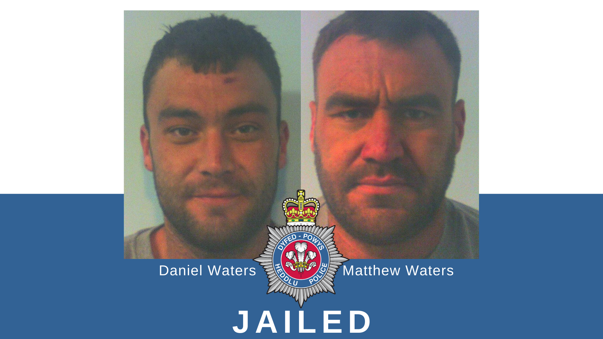 Custody photos of Daniel and Matthew Waters
